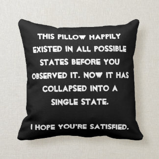 Almofada Você desmoronou ele! Humor da física de quantum