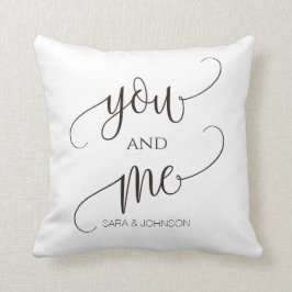 Almofada você e eu, presente personalizado de casamento
