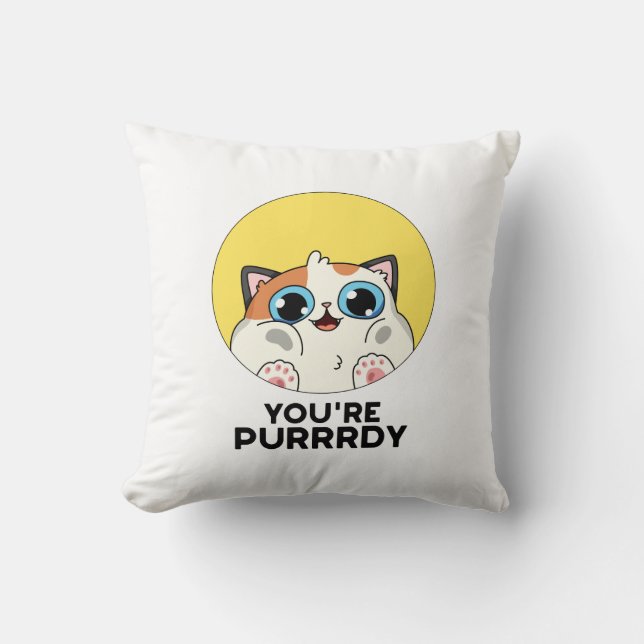Almofada Você é um gato engraçado pun  (Frente)