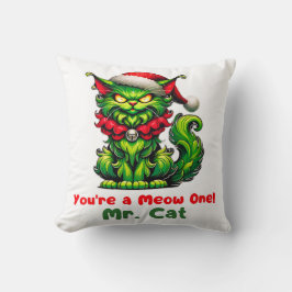 Almofada Você é um Meow Um! Gato Mal-Humorado Festivo