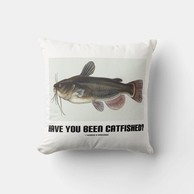 Almofada Você Foi Capturado? Ilustração Catfish (Frente)
