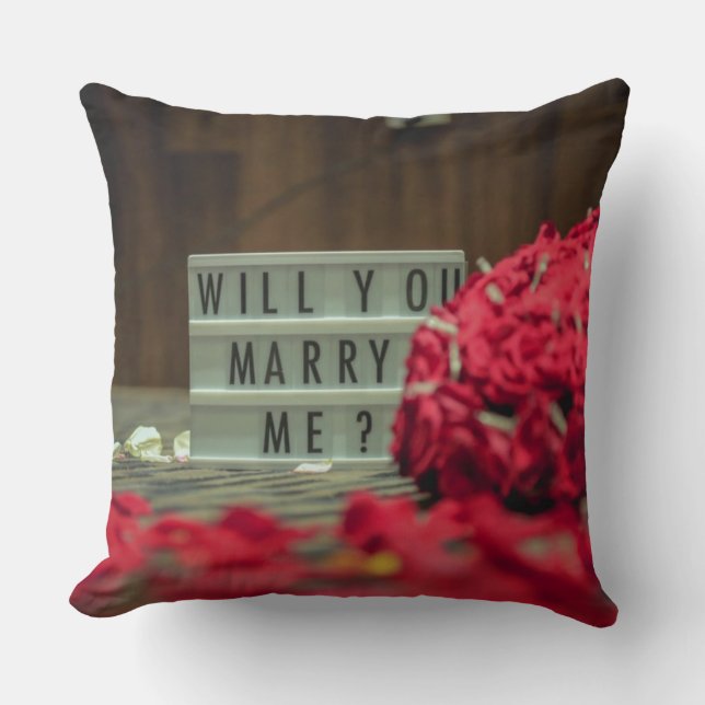 Almofada Você Me Casado? Proposta de casamento (Frente)