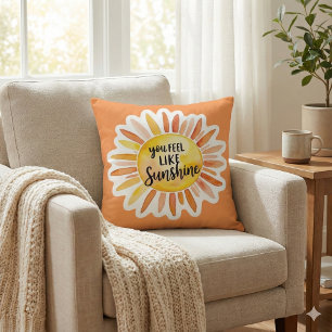 Almofada Você Se Sente Como Travesseiro decorativo De Sol