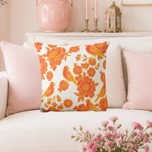Almofada Vol Soft Pink 🌸 Floral Pássaro