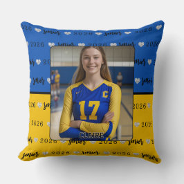 Almofada Volei Personalizado Azul e Amarelo para Seniores
