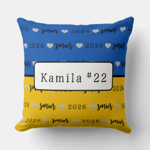 Almofada Volei Personalizado Senior Azul e Amarelo 