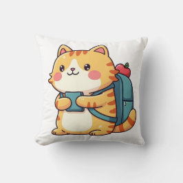 Almofada Voltar ao Gatinho escolar - não4