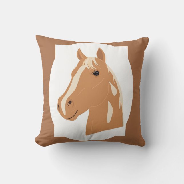 Almofada Voo Vermelho o Cavalo Feliz (Frente)