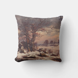 Almofada Vordingborg no Inverno por J.C. Dahl Arte Fino