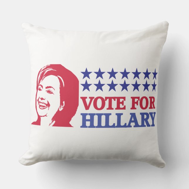 Almofada votação na hillary (Frente)
