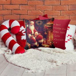 Almofada Vovó e vovô | Papais noeis Do Vermelho Lareira