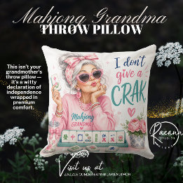 Almofada Vovó Mahjong Não Dou Um Quadrado Sequer
