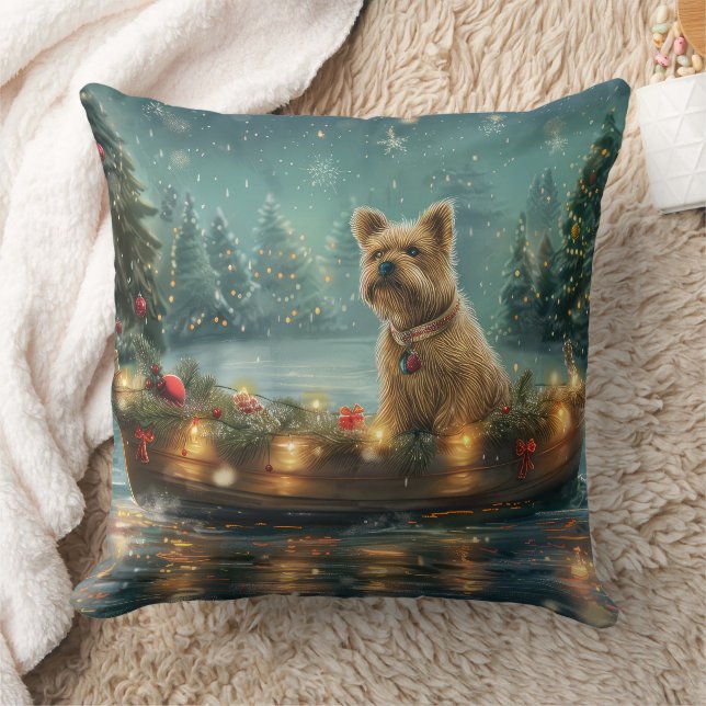 Almofada Voyage festiva do Cairn Terrier Christmas (Cobertor)