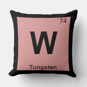 Almofada W - Química do Tungstênio Símbolo da Tabela Periód