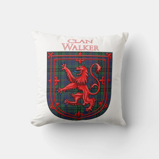 Almofada Walker Tartan Scottish Xadrez Lion Rampant (Frente)