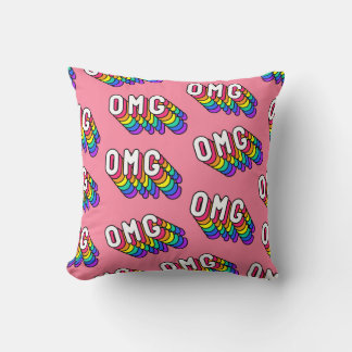 Almofada Wallpaper de Comic Pink do Quirky OMG