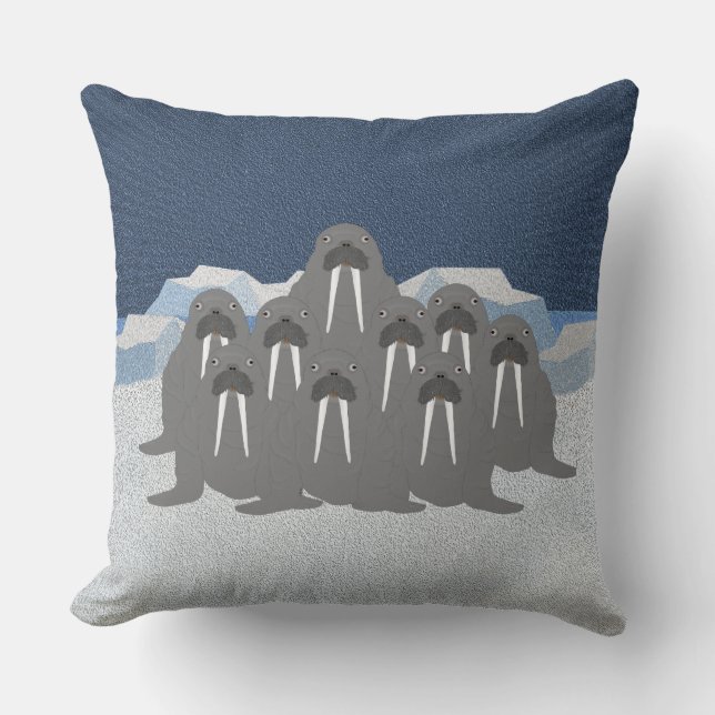 Almofada Walrus Travesseiro decorativo (Frente)