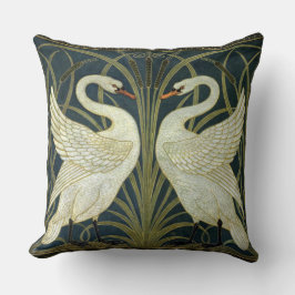 Almofada Walter Crane Swan & Rush and Iris Victorian 