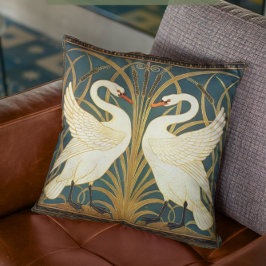 Almofada Walter Crane Swan, Rush E Iris Art Nouveau