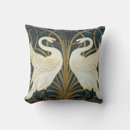 Almofada Walter Crane Swan, Rush E Iris Art Nouveau
