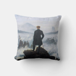 Almofada Wanderer Acima do Mar de Nevoeiro (por C.D. Friedr