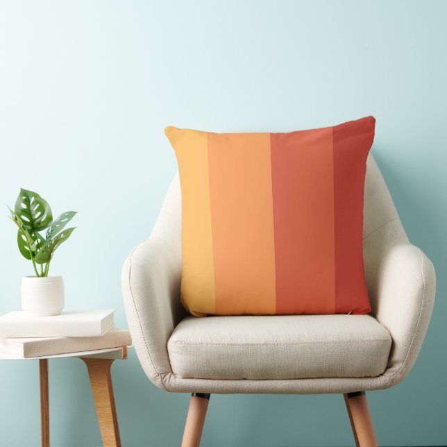 Almofada Warm colors - retro shades stripes  (Cadeira)