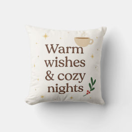 Almofada Warm Wishes & Cozy Nights – Minimalist Holiday 