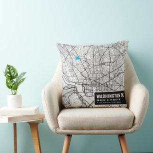 Almofada Washington, DC. Localizador Home Mapa da cidade