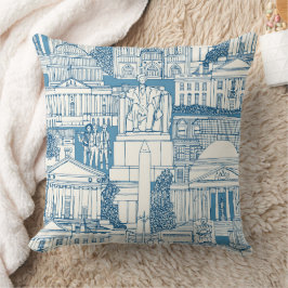 Almofada Washington DC toile blue