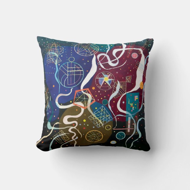 Almofada Wassily Kandinsky - Movimento Um Arte Abstrata (Frente)