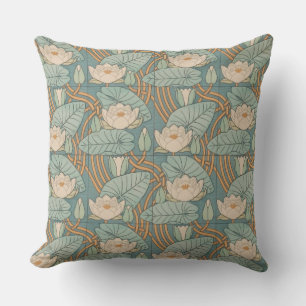 Almofada Water Lily Art Nouveau Nature