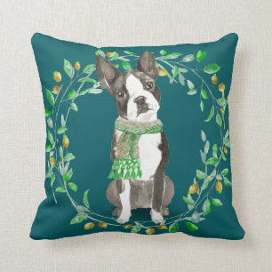 Almofada Watercolor Boston Terrier Bestie