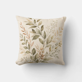 Almofada Watercolor Botanical Branches Decorative Pillow