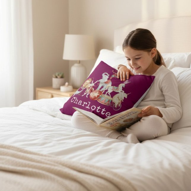 Almofada Watercolor Circus Animals Juggling Elephant Design (Criador carregado)