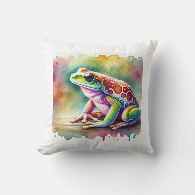 Almofada Watercolor Coqu Frog 140724AREF115 - Watercolor (Frente)
