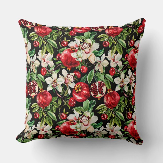 Almofada Watercolor desenhou um padrão elegante detalhado d (Frente)