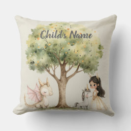 Almofada Watercolor Fairytale Princess Whimsical