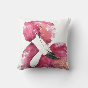 Almofada Watercolor Flamingo Gifts Lover   Amantes Flamingo
