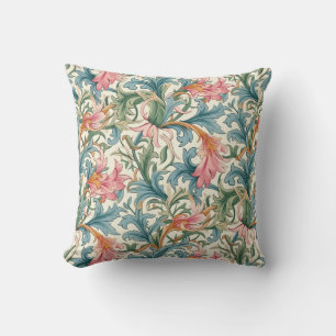 Almofada Watercolor Floral Art Nouveau Wallpaper Design