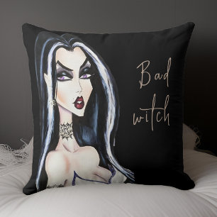 Almofada Watercolor Gothic Bad Witeen Halloween