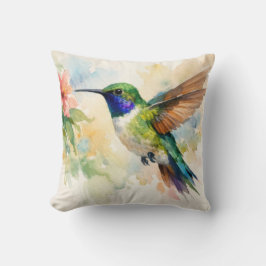 Almofada Watercolor Hummingbird