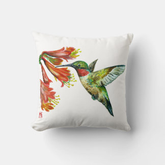 Almofada Watercolor Hummingbird