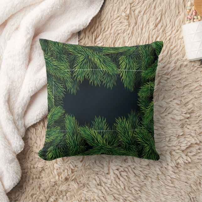 Almofada Watercolor leaves pattern Throw Pillow (Cobertor)