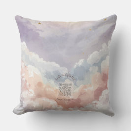 Almofada Watercolor Moon & Cloud Nursery Pillow | Music
