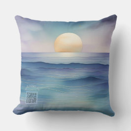Almofada Watercolor Ocean at Twilight Nursery Pillow