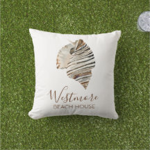 Watercolor Seashell Beach House