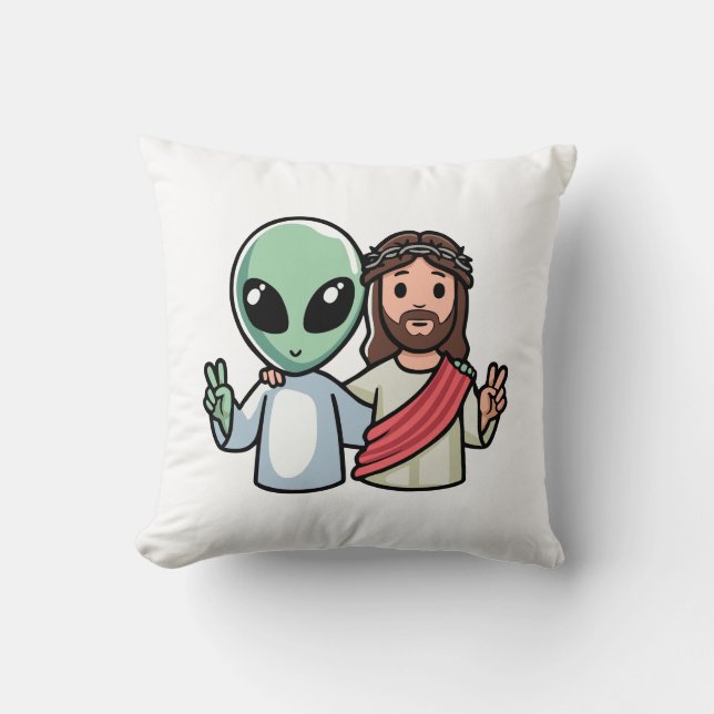 Almofada We come in peace (Frente)