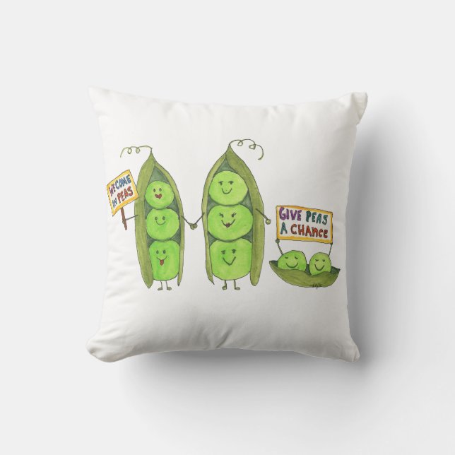 Almofada We Come in Peas (Frente)