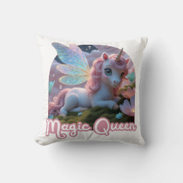 Almofada Weißes Einhorn mit Flügeln - Magic Queen