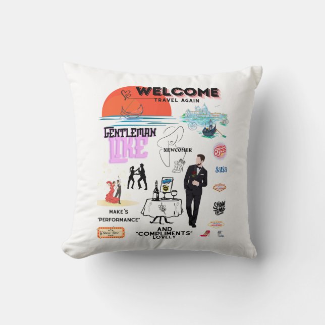 ALMOFADA WELCOME TRAVEL AGAIN (Frente)
